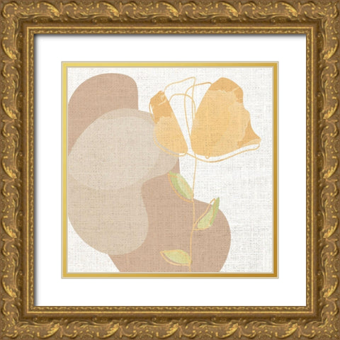 Linen Pressed 2 Gold Ornate Wood Framed Art Print with Double Matting by Allen, Kimberly