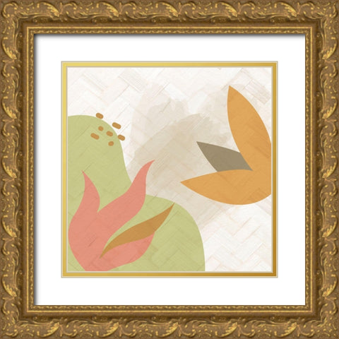 Rattan Organic 1 Gold Ornate Wood Framed Art Print with Double Matting by Allen, Kimberly