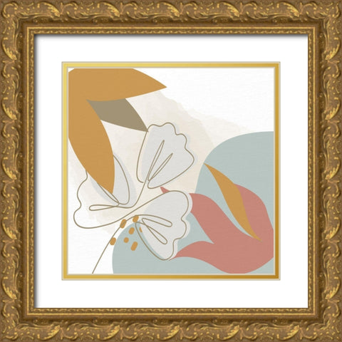 Soft Organics 1 Gold Ornate Wood Framed Art Print with Double Matting by Allen, Kimberly