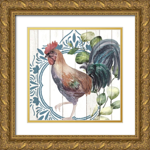Poultry Farm 2 Gold Ornate Wood Framed Art Print with Double Matting by Allen, Kimberly