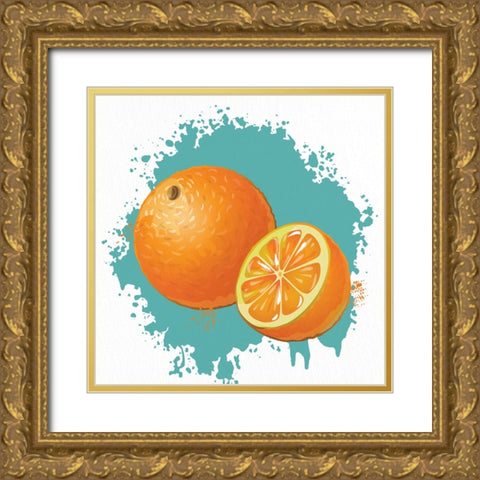 Summer Fruit 3 Gold Ornate Wood Framed Art Print with Double Matting by Allen, Kimberly