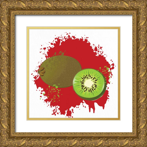 Summer Fruit 4 Gold Ornate Wood Framed Art Print with Double Matting by Allen, Kimberly