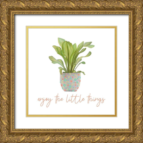 Greens 1 Gold Ornate Wood Framed Art Print with Double Matting by Allen, Kimberly