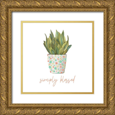 Greens 2 Gold Ornate Wood Framed Art Print with Double Matting by Allen, Kimberly