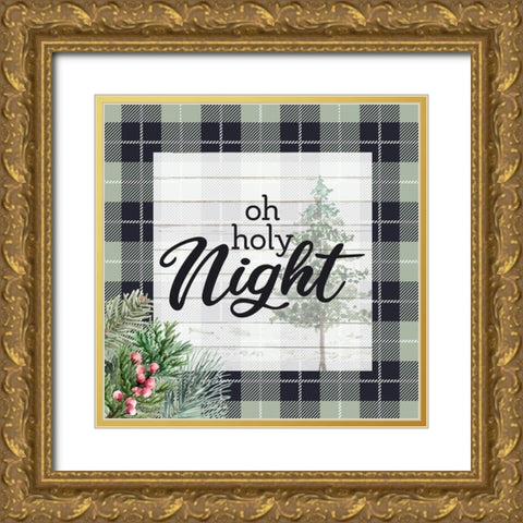 Oh Holy Night Gold Ornate Wood Framed Art Print with Double Matting by Allen, Kimberly
