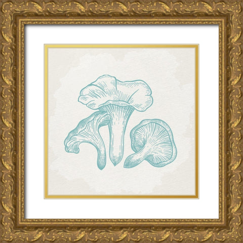 Mushroom Love 1 Gold Ornate Wood Framed Art Print with Double Matting by Allen, Kimberly