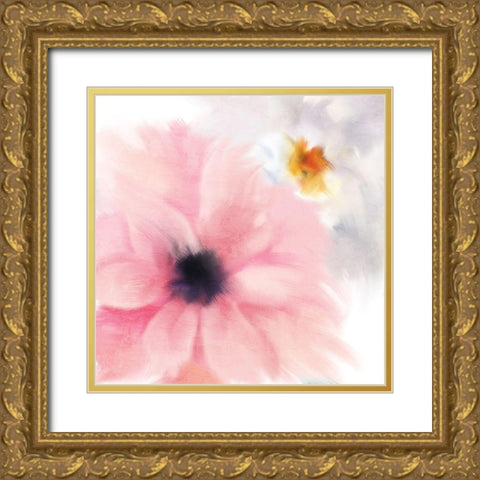 Pink Notes Gold Ornate Wood Framed Art Print with Double Matting by Allen, Kimberly