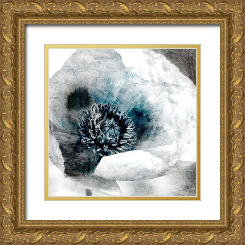 Poppy Center Gold Ornate Wood Framed Art Print with Double Matting by Allen, Kimberly
