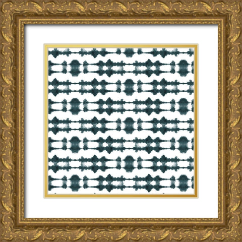 Shibori 2 Gold Ornate Wood Framed Art Print with Double Matting by Allen, Kimberly