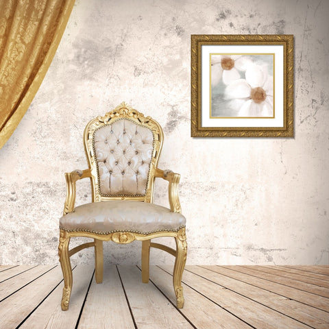 White 1 Gold Ornate Wood Framed Art Print with Double Matting by Allen, Kimberly