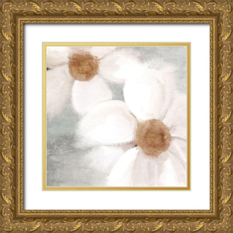 White 1 Gold Ornate Wood Framed Art Print with Double Matting by Allen, Kimberly