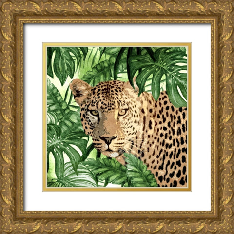 Jungle Eyes 2 Gold Ornate Wood Framed Art Print with Double Matting by Allen, Kimberly