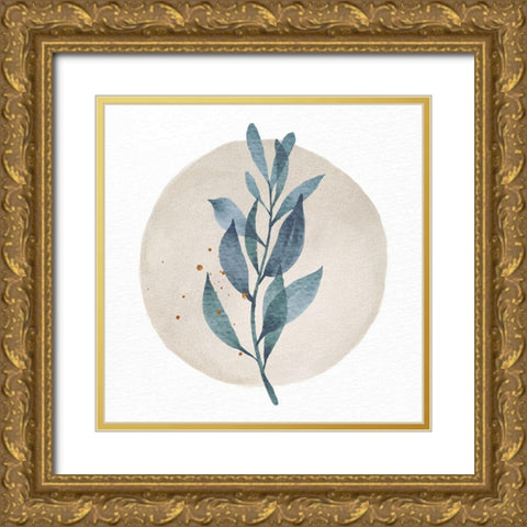 Pressed Leaf 1 Gold Ornate Wood Framed Art Print with Double Matting by Allen, Kimberly