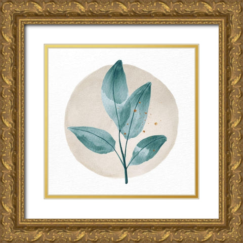 Pressed Leaf 2 Gold Ornate Wood Framed Art Print with Double Matting by Allen, Kimberly