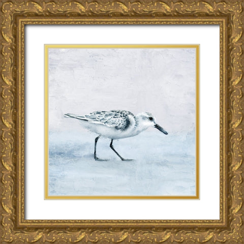 Sandpiper 1 Gold Ornate Wood Framed Art Print with Double Matting by Allen, Kimberly