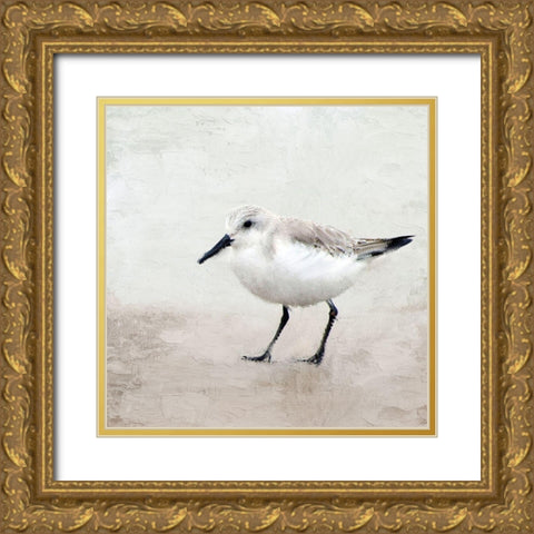 Sandpiper 2 Gold Ornate Wood Framed Art Print with Double Matting by Allen, Kimberly