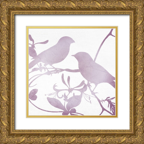 Tweet 1 Gold Ornate Wood Framed Art Print with Double Matting by Allen, Kimberly