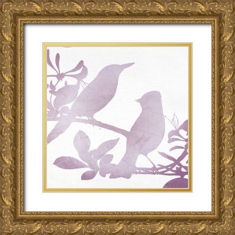 Tweet 2 Gold Ornate Wood Framed Art Print with Double Matting by Allen, Kimberly