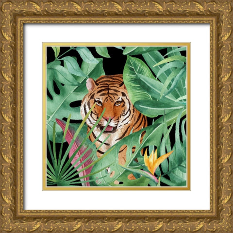 Cat Life 1 Gold Ornate Wood Framed Art Print with Double Matting by Allen, Kimberly