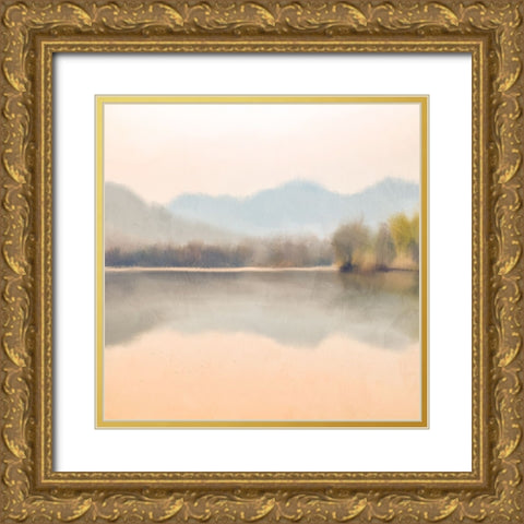 Pastel Summer Gold Ornate Wood Framed Art Print with Double Matting by Allen, Kimberly
