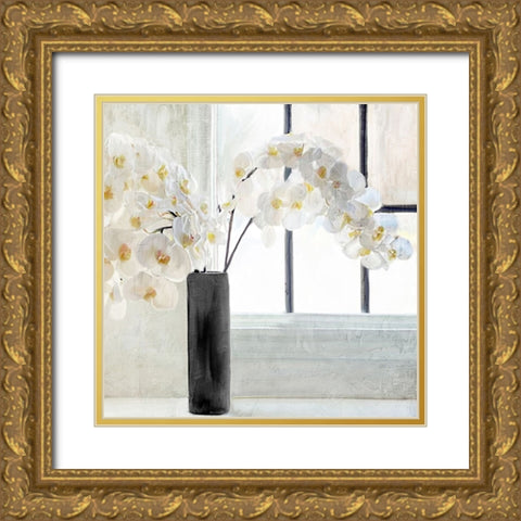 Orchid Window Gold Ornate Wood Framed Art Print with Double Matting by Allen, Kimberly