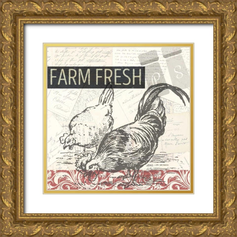 Morning on the Farm Gold Ornate Wood Framed Art Print with Double Matting by Allen, Kimberly