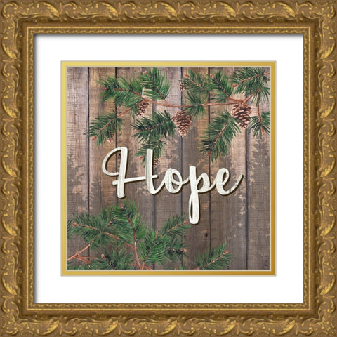 Peace 2 Gold Ornate Wood Framed Art Print with Double Matting by Allen, Kimberly