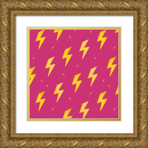 Lighting Pattern Gold Ornate Wood Framed Art Print with Double Matting by Allen, Kimberly