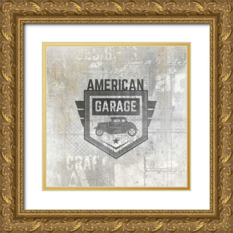 American Garage 1 Gold Ornate Wood Framed Art Print with Double Matting by Allen, Kimberly