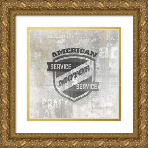 American Garage 3 Gold Ornate Wood Framed Art Print with Double Matting by Allen, Kimberly