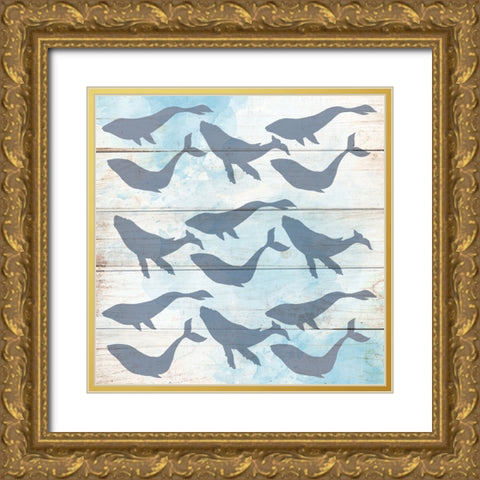 North Shore Pattern Gold Ornate Wood Framed Art Print with Double Matting by Allen, Kimberly