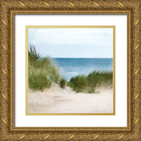 Sand Dunes Beach Gold Ornate Wood Framed Art Print with Double Matting by Allen, Kimberly