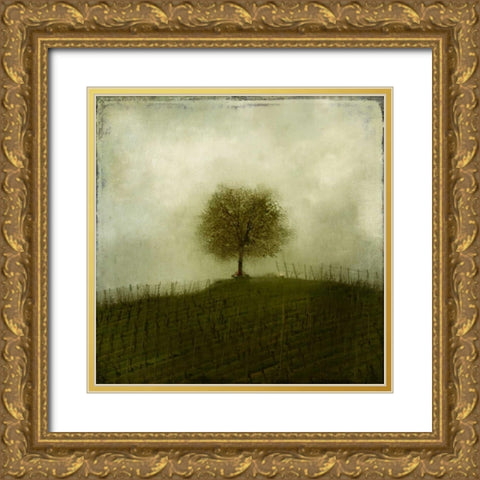 Top of the Hill Gold Ornate Wood Framed Art Print with Double Matting by Allen, Kimberly