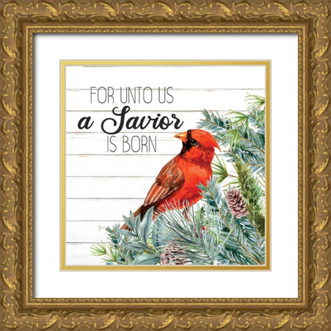 A Saviour Gold Ornate Wood Framed Art Print with Double Matting by Allen, Kimberly