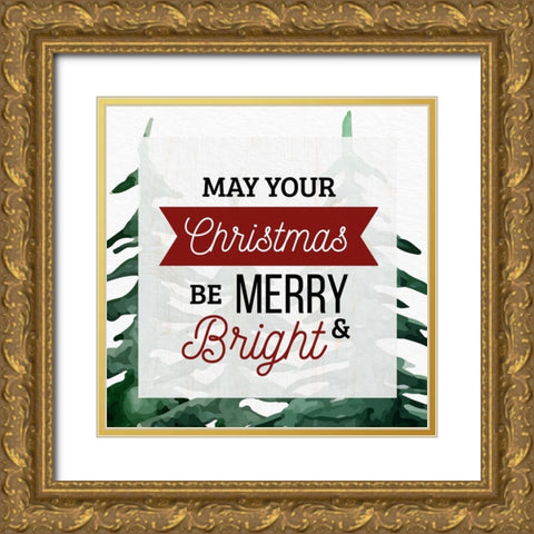 May Your Christmas Gold Ornate Wood Framed Art Print with Double Matting by Allen, Kimberly