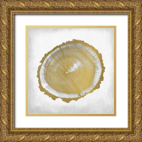 Rings 2 Gold Ornate Wood Framed Art Print with Double Matting by Allen, Kimberly
