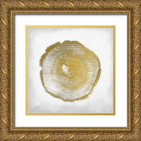 Rings 3 Gold Ornate Wood Framed Art Print with Double Matting by Allen, Kimberly