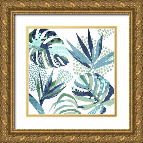 Spotted Palms 1 Gold Ornate Wood Framed Art Print with Double Matting by Allen, Kimberly
