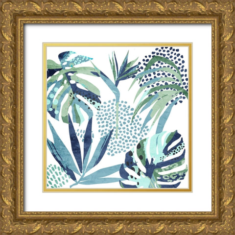 Spotted Palms 2 Gold Ornate Wood Framed Art Print with Double Matting by Allen, Kimberly