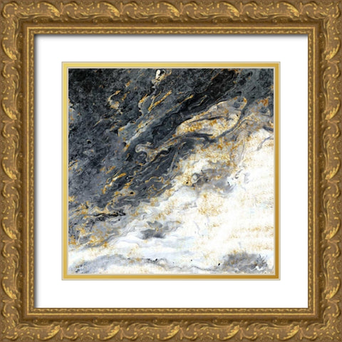 Gold Flecks Mood Gold Ornate Wood Framed Art Print with Double Matting by Allen, Kimberly