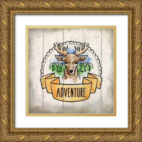 Adventure Is Out There 1 Gold Ornate Wood Framed Art Print with Double Matting by Allen, Kimberly