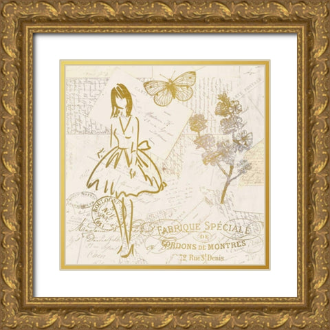 Fashion 2 Gold Ornate Wood Framed Art Print with Double Matting by Allen, Kimberly