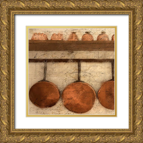 Copper A Gold Ornate Wood Framed Art Print with Double Matting by Allen, Kimberly