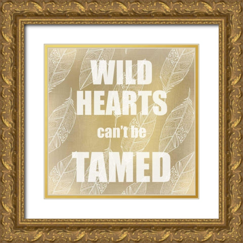 Wild Hearts Gold Ornate Wood Framed Art Print with Double Matting by Allen, Kimberly