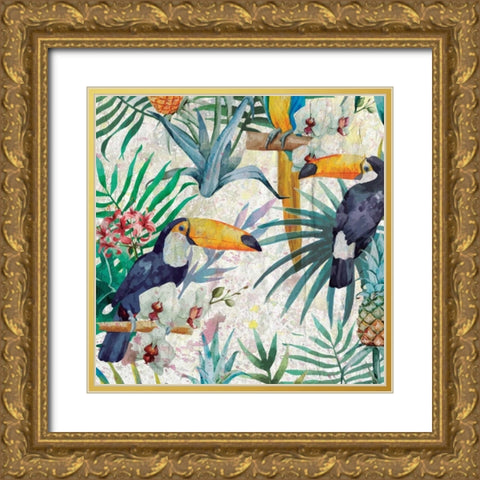 Tropical Life 1 Gold Ornate Wood Framed Art Print with Double Matting by Allen, Kimberly