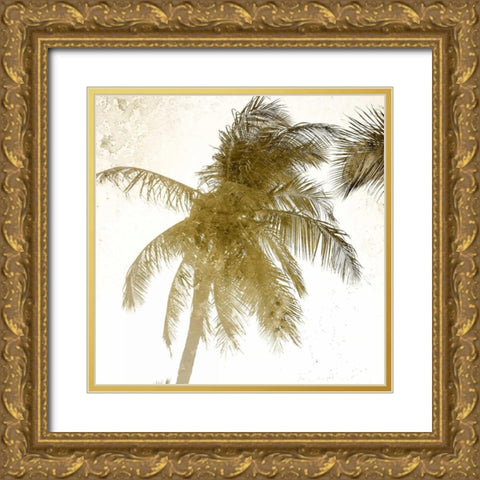 Bright Palm Gold 1 Gold Ornate Wood Framed Art Print with Double Matting by Allen, Kimberly