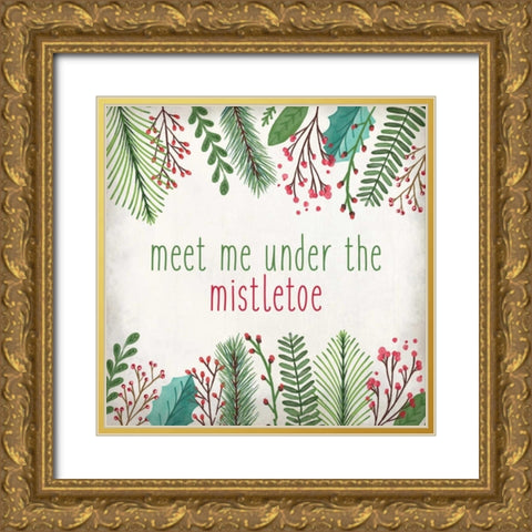 Meet Me Gold Ornate Wood Framed Art Print with Double Matting by Allen, Kimberly