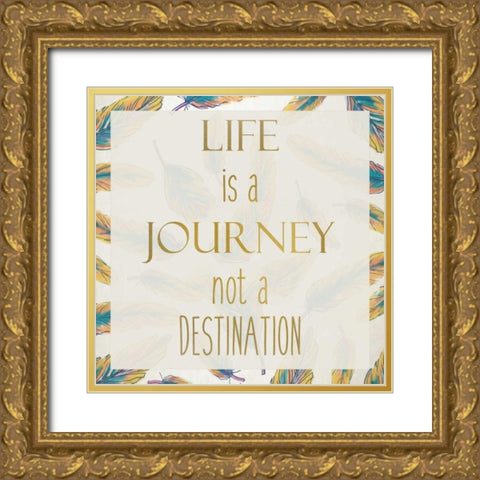 LIfe Rules 1 Gold Ornate Wood Framed Art Print with Double Matting by Allen, Kimberly
