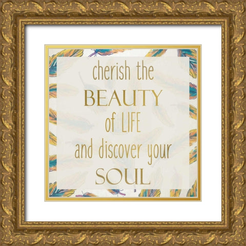 LIfe Rules 2 Gold Ornate Wood Framed Art Print with Double Matting by Allen, Kimberly