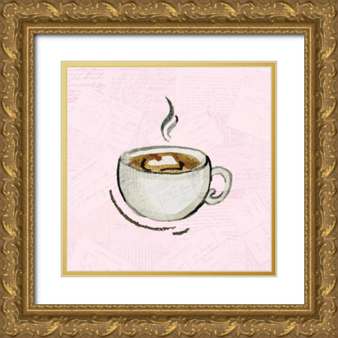 Coffee Time 3 Gold Ornate Wood Framed Art Print with Double Matting by Allen, Kimberly